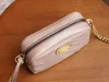 Marmont Herren-Leder-Klassiker-Geldbörsen, Kette, zwei Schultergurte, Luxus-Cross-Body-The-Totes-Handtasche, Designer-Mädchen-Damen-Pochette-Sling-Quadrat-Urlaubs-Clutch-Taschen