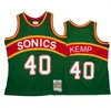 Baskettröjor shawn kemp ness lövträ mitchell klassiker retro män kvinnor ungdom throwback tröja