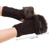 Beş Parmak Eldivenleri Kadınlar İçin Kış Parmaksız Eldivenler Termal - Sıcak Moda Yarım Parmak Esnek Örgü Touchscreen Eldivenleri Kadınlar Açık S230712