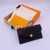 Modedesigner brev plånbok nyckelring nyckelning mode handväska hänge bilkedja charm brun blomma mini väska prydnadsgåvor accessor239j