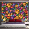 Gobelin Botanical Flower Butterfly Psychedeliczna scena wystrój domu gobelin hipis boho mandala pokój dekoracje ścienne plażowe ręcznik R230713