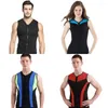 Maillot de bain femme 3MM néoprène combinaison gilet hommes femmes sans manches fermeture éclair avant Protection solaire hauts chauds Sports nautiques surf plongée