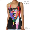 Men's Tracksuits Summer Funny Print Men Tank Tops Women Malcolm X Beach Shorts Sets Fitness Vest