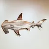 Decorative Objects Figurines Tuna Pendant Decoration Shark Metal Wall Art Decor Interior Home Decoration Hanging Ornament Wall Decoration Nautical Decor 230712