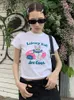 Women's T-Shirt Tongirls Vintage T-shirt Women's Printed Graphic T-shirt Y2k Crop Top Japan Kawaii Street Clothing T-shirt 2000 Grunge Top E-girl 230713