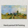 Impressionist Canvas Art Vegetable Gardens i Montmartre Vincent Van Gogh Oil Målning handgjorda landskap Modernt sovrumsdekor