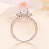 Cluster Ringen 1 Moissanite Engagement Voor Vrouwen S925 Sterling Zilver Met 18k Vergulde Trouwringen Sieraden Certificaat