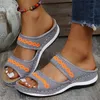 Per le donne tacchi a maglia bassa sandalias scarpe traspiranti per le pannelli da spiaggia mujer sandali calzature estive femminile 230713 920