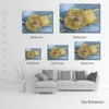 Dipinti su tela fatti a mano di Vincent Van Gogh Due girasoli Modern Art Kitchen Room Decor