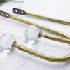 Tringles à rideaux 2020 chaud 2 pièces métal cristal verre mur rideau avec cintre luxe porte et fenêtre accessoires Z230713