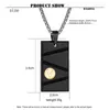 Chains Hip Hop Men's Stainless Steel Pendant Necklace European And American Square Beveled Edge Frosted For Boy Boyfriend Trendy Chain