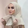 Sciarpe Musulmane Moda Donna Testa di stampa Sciarpa Scialle Cravatta Abaya Turbante Cappello Pronto da indossare Interno Hijab Cofano Fascia 2023