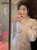 Vestidos casuales Primavera Color puro Elegante gasa Midi Vestido Mujer Outwear Francés Vintage Mujer Una pieza Coreano Chic