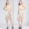 Casual Dresses Women Party Dress 1920s Great Gatsby Flapper V Neck Sleeveless Embellished Sequin Beaded Fringe Vestidos