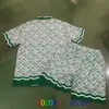 Mens Tracksuits Green Casablanca Tennis Club Hawaii Beach Shirt Shirt for Men Holiday Seaside Surf Suit 230712