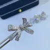 Designer alla moda piccolo ciondolo farfalla sier orecchini diamanti gioielli di moda femminile varietà in stile originale