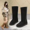 2021 hiver bottes femmes chaussures femme cuir fourrure bouton genou cuisse haute longue australie neige chaussures femmes bottes grande taille noir rouge L230704