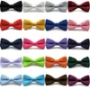 Kinderen strikjes 9 4 5 CM 32 kleuren Passen de gesp effen kleur strik Beroepsmatige bowtie voor baby kid vlinderdas Christma254H