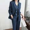 Costumes pour femmes femmes pantalons costume veste gilet affaires ensemble vêtements de bureau pour le travail carrière Blazer femme 2023 haute qualité élégant élégant