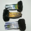 Cinq doigts gants hiver chaud fausse fourrure femmes gants impression numérique Van Gogh peinture à l'huile gant de danse écran tactile mitaines de cyclisme doigt complet 230712