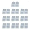 Jewelry Pouches 10Pcs Mini Storage Box Transparent Square Plastic Earrings Packaging Small Organizer