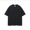 Homens Camisetas Primavera Verão Manga Curta Pesado Ar Puro Algodão Tees Oversized Solto Cor Sólida Camiseta Moda Lazer Homens Mulheres Tops Roupas Camiseta