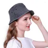 Berretti Cappello da pescatore Vintage Denim Cappelli da pescatore Outdoor Uomo Donna Cotone lavato Panama Moda Hip Hop Gorros Bob