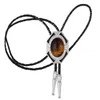 Strikjes Western Cowboy Bolo Tie Natuurlijke Agaat Metaal Met Een Gepersonaliseerd Pak En