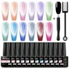 Nail Art Kits MTSSII Kat Magnetische Gel Polish Set Met Stok Reflecterende Glitter Kit Soak Off Vernissen