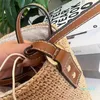 Bolso de paja Primavera Verano Bolso de diseñador para mujer Lafite Grass Bucket Vegetal Basket Bag Bolso