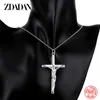 ZDADAN 925 argent Sterling croix collier chaîne pour femmes hommes mode bijoux fête cadeau L230704