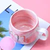 Mugs Fashion Flamingo Unicorn Letter Ceramic Mugs Home Office School Milk Tea Water Coffee Mug Drinkware Cup Festival Födelsedagspresenter R230712