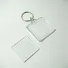 WHOLES رخيصة فارغة أكريليك مربعة بوس سلاسل المفاتيح إدراج 1 5 '1 5' 'po keyrings 2000pcs الكثير shipp316k