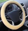 Steering Wheel Covers Winter Warm Non-slip Fuzzy Cover Faux Wool Car Interior Accessoriescar Plush Styling