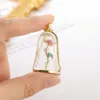 Brooches Pins Vintage Enamel Glass Transparent Rose Flower Magic Bottle For Women Bouquet Weddings Bride Brooch Fine Jewelry