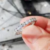 nieuwe man vrouwen trouwring band set met een hele cirkel van ring licht luxe en modieuze ring 925 zilveren sieraden ringen