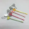 Coloré Fumer Fruit Style Décoration Métal Alliage Portable Pendentif Mini Snuff Sniffer Tabac Huile Rigs Cuillère Cire Pelle Dabber Scoop Narguilé Bong Pointe De Paille Ongles