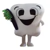 2019 Costumi del partito del costume della mascotte del dente di alta qualità costumi di fantasia vestito dalla mascotte del personaggio delle cure dentistiche vestito del parco di divertimenti teeth289v