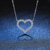 Подвесные ожерелья модные колье для женщин в форме сердца