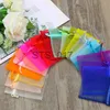 Gift Wrap 100pcs 5x7cm 7x9cm 9x12cm Organza Bags Wedding Party Candy Cake Gift Box Packaging Bags Jewelry Display Drawstring Pouches x0713