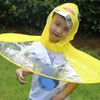 Creative Kids Rain Cover Cute Cartoon Duck UFO Children's Raincoat Boys And Girls Umbrella Hat Windproof Poncho Rain Gear Hot L230620