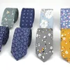 Gloednieuwe mannen Bloemen Stropdassen voor Man Casual Katoen Slanke Stropdas Skinny Wedding Business Stropdassen Ontwerp Mannen Stropdassen HU89300R