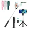 Selfie Monopods Sans fil Selfie Stick Mini Trépied Obturateur Bluetooth Télécommande Pliable Extensible Fill Light 360 Rotation Support de Téléphone R230713