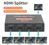 4KX2K HDMI Splitter 1x4 1x2 Video HDMI Distributeur 1 sur 4 OUT 1080p HDMI Swither Duplicate Repeater Repeater pour les projecteurs DVD HDTV