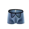 Underpants Men's Panties Mesh Open Front Underwear Briefs Cool Nylon For Men Trunks Nulge Pouch Boxer Slip2023