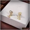 Stud Fashion Designer Marque Boucle D'oreille Pour Femme Lettre Vivian Diamant Perle Or Hoop Boucle D'oreille Westwood Femmes Tendance Boucles D'oreilles Drop Delive Dhvig