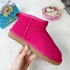 Australië Ultra Mini Sneeuw knielange laarzen Tasman Designer Echt Leer Platform Tazz Schoenen Bont Laarzen Dikke Bodem Kastanje Zwarte Laarzen Bont Klassieke Scuffs Loafers