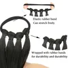 Estensioni sintetiche per coda di cavallo Trecce da boxe HairPieces Wrap Around Chignon Rubber Band Hair Ring