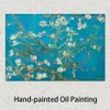 Ręcznie robione grafiki na płótnie obrazy Vincent van Gogh Almond Branch w Bloom San Remy Blue Modern Art Kitchen Room Decor