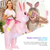 Novelty Games Cute Easter Bunny Costume rolig uppblåsbar cosplaykläder Jumpsui Rollspelkläder för Halloween Xmas Parks 230713